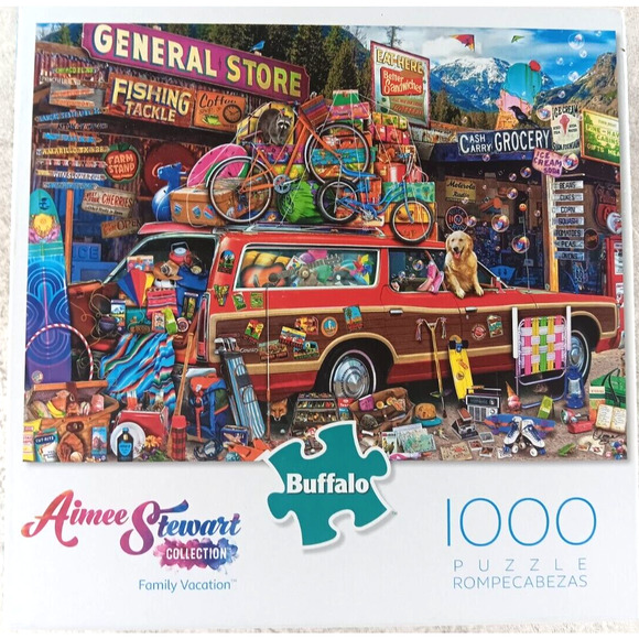 Family Vacation 1000 Piece Jigsaw Puzzle Aimee Stewart by Buffalo Games - Picture 1 of 4